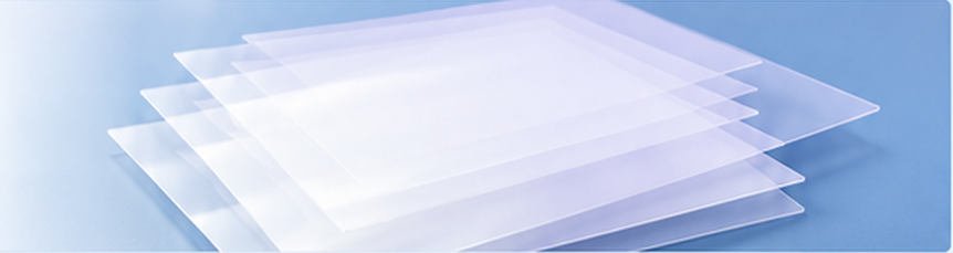 Layers of translucent coated overlay film for card lamination